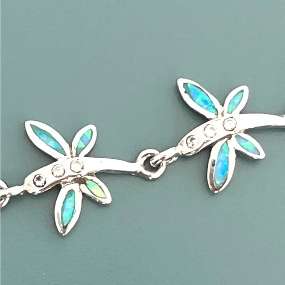Stamped 925 Sterling Silver Butterfly Bracelet - Picture 2 of 4